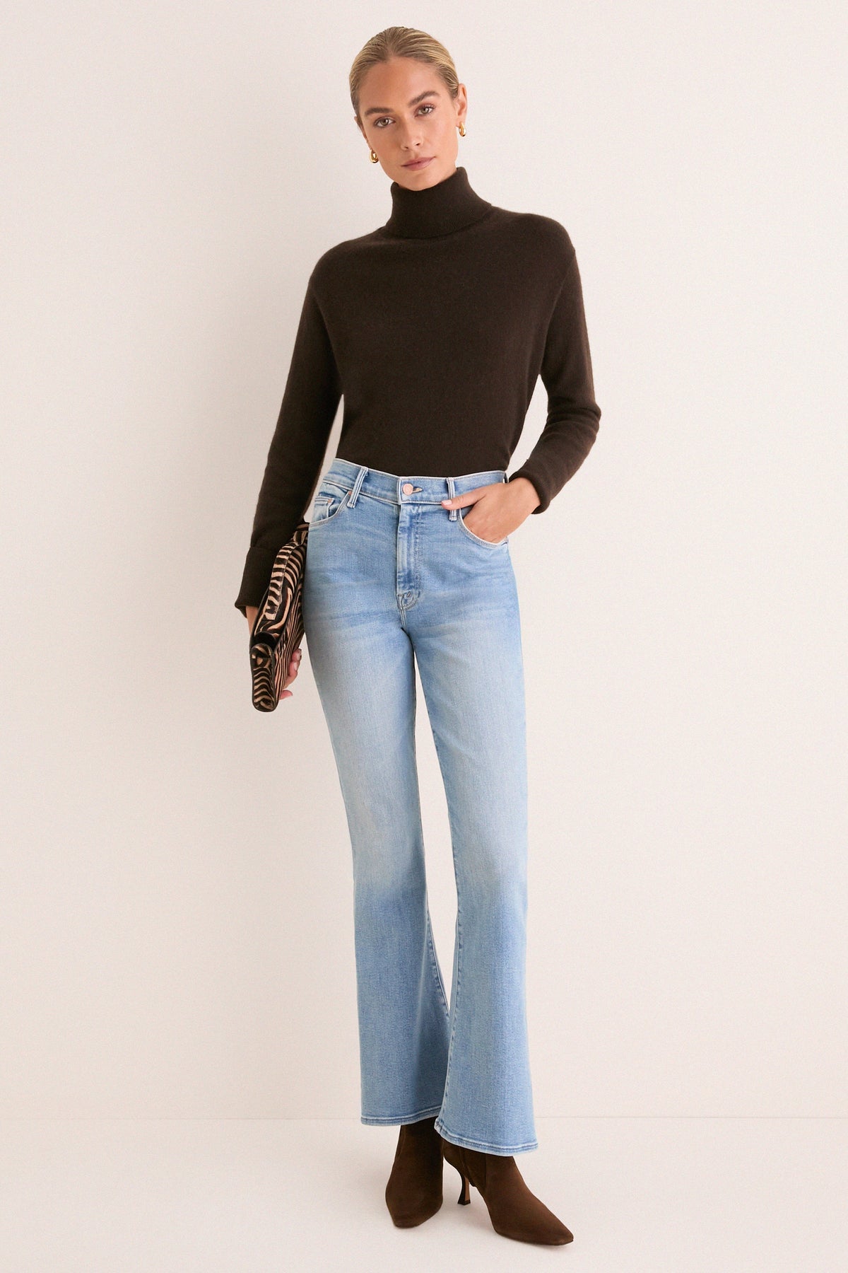 Espresso Cashmere Evelyn Turtleneck