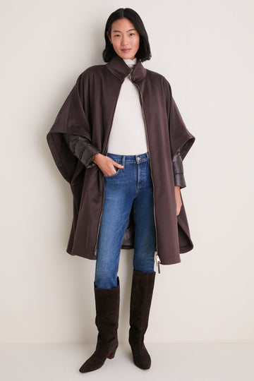 Fondente Luxury Wool and Nylon Ultralight Oversized Coat