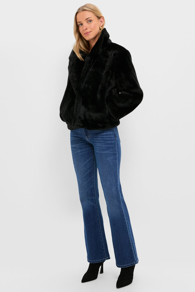 Black Faux Fur Taos Jacket