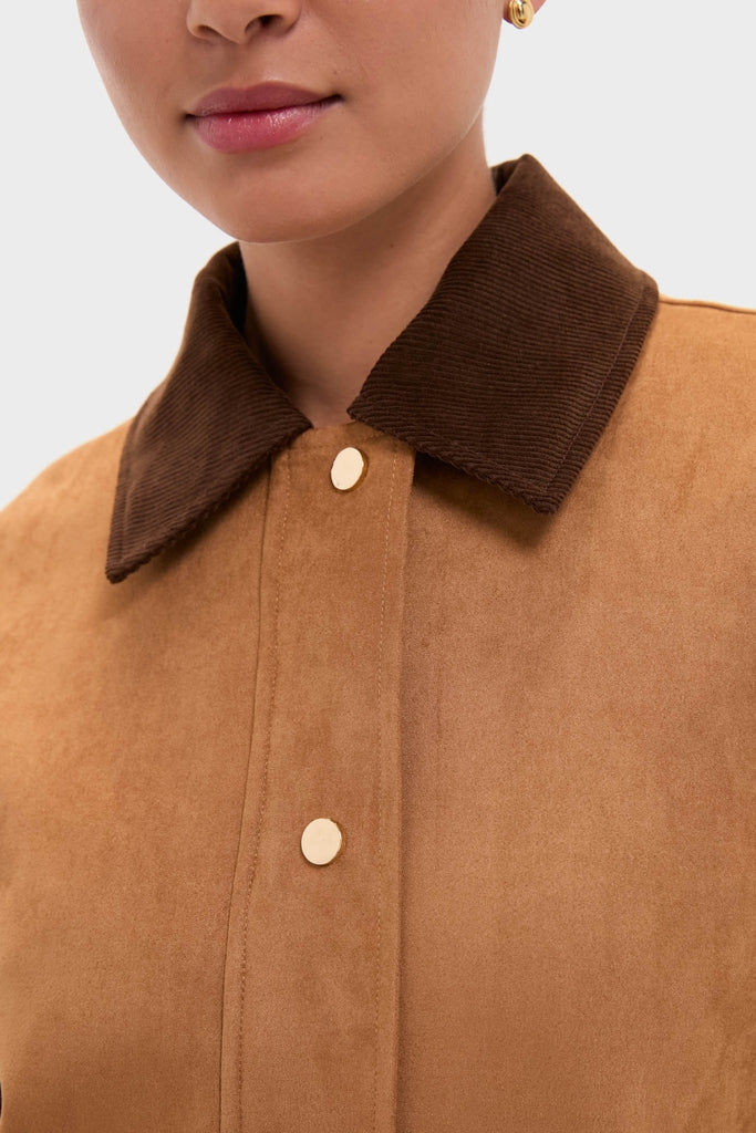 Chestnut Faux Suede Cody Jacket