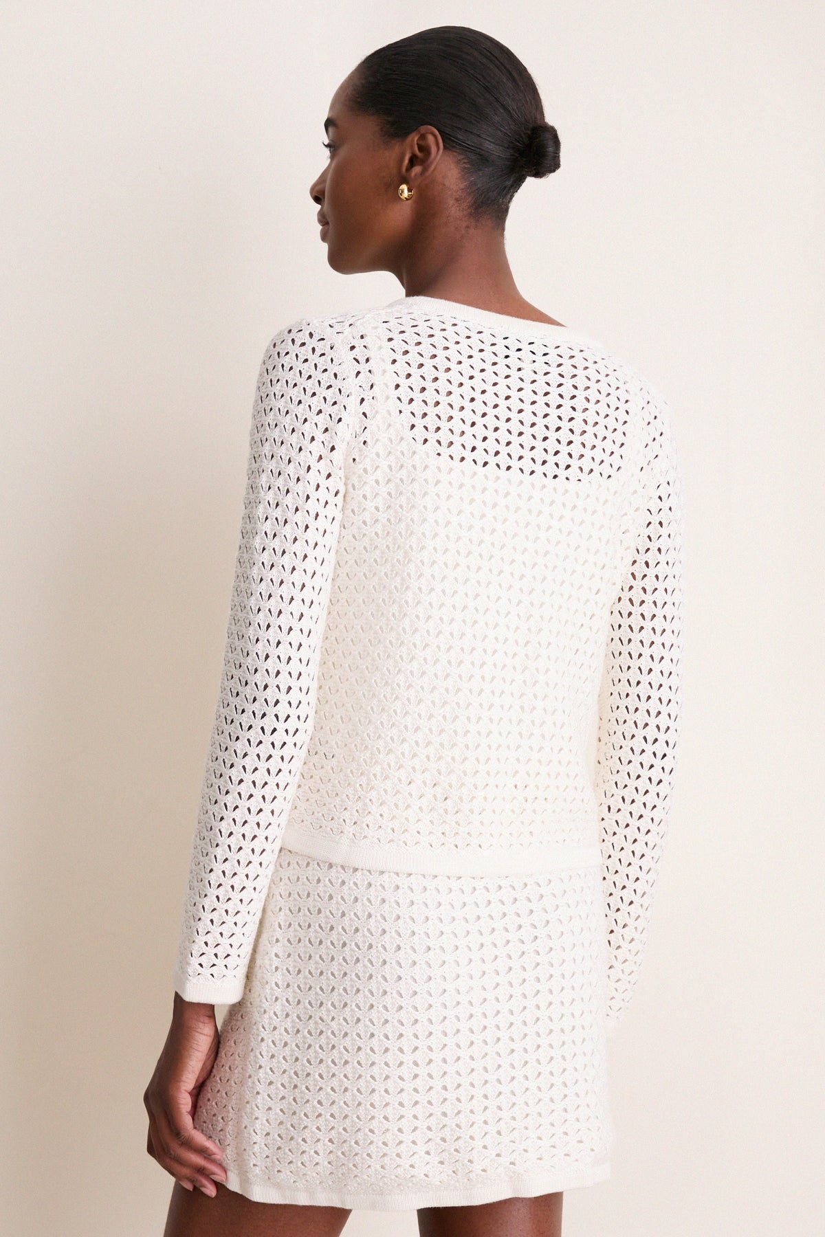 Ivory Crochet Martha Cardigan