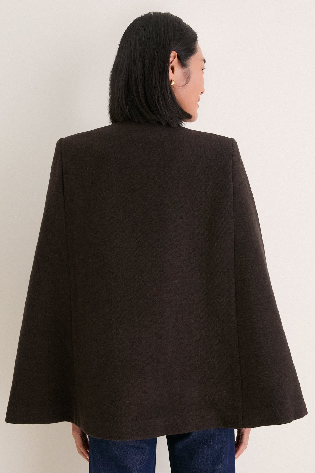 Demitasse Peacoat Wool Blanket Cape
