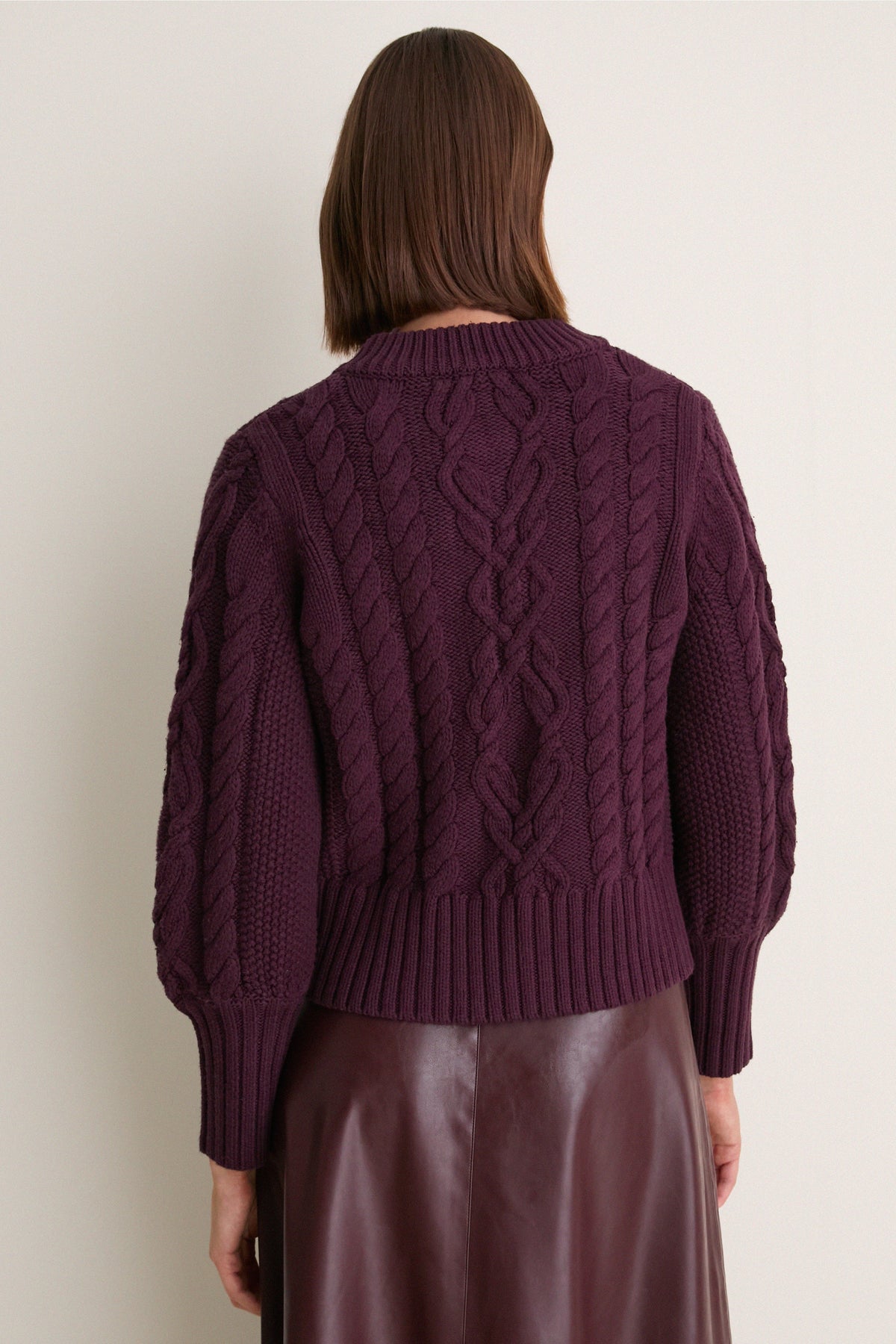Plum Cotton Colette Cardigan
