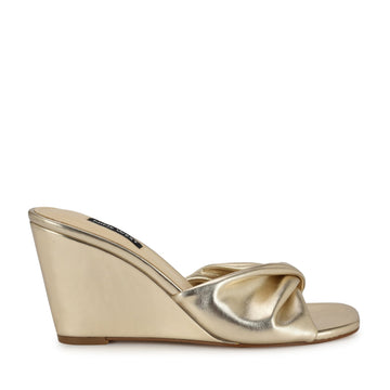 Nikhil Twist Wedge Sandals