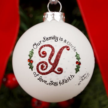 Family is a Circle Y Christmas Ornament