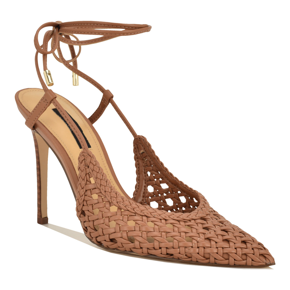 Fessla Woven Ankle Wrap Pumps