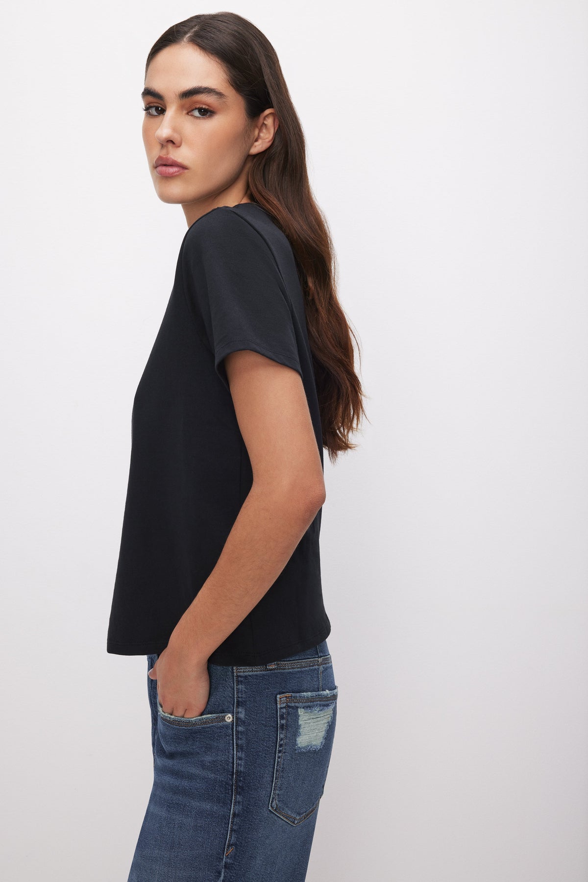 COTTON CLASSIC TEE | BLACK001