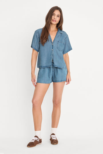 THE DENIM PULL ON SHORT | INDIGO1273