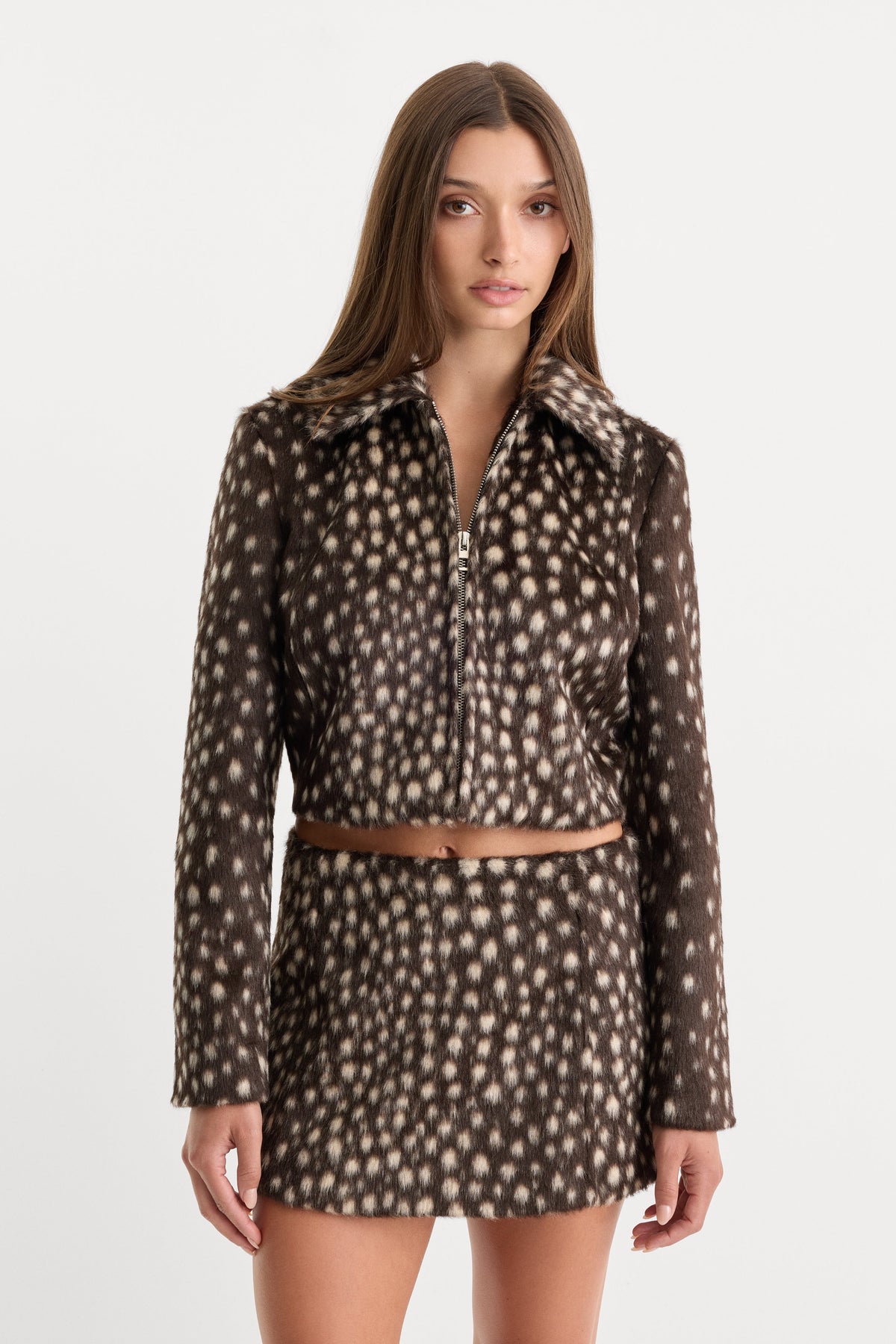 THE PONYHAIR SWING JACKET | DEEP CHOCOLATE FAWN