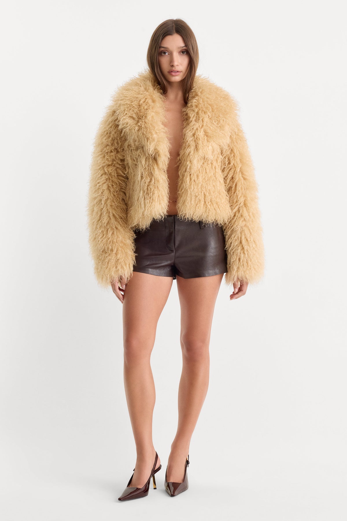 THE FAUX FUR COAT | SAND