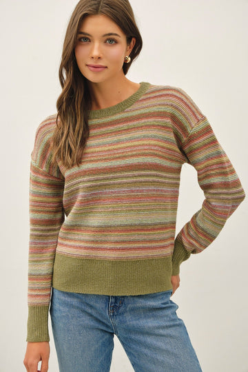 STRIPED SWEATER TOP