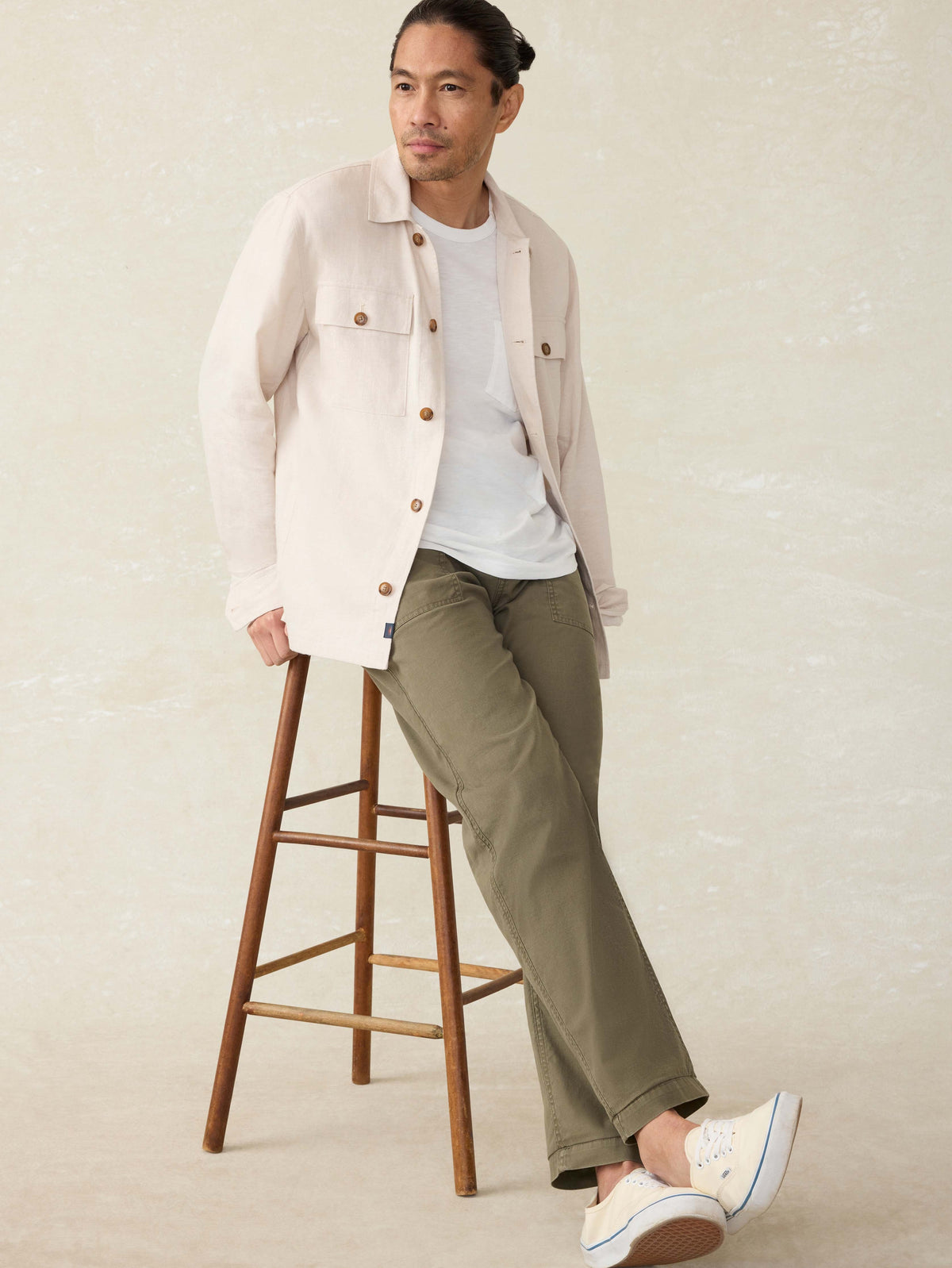 Movement Linen Shirt Jacket - Dorset Sand