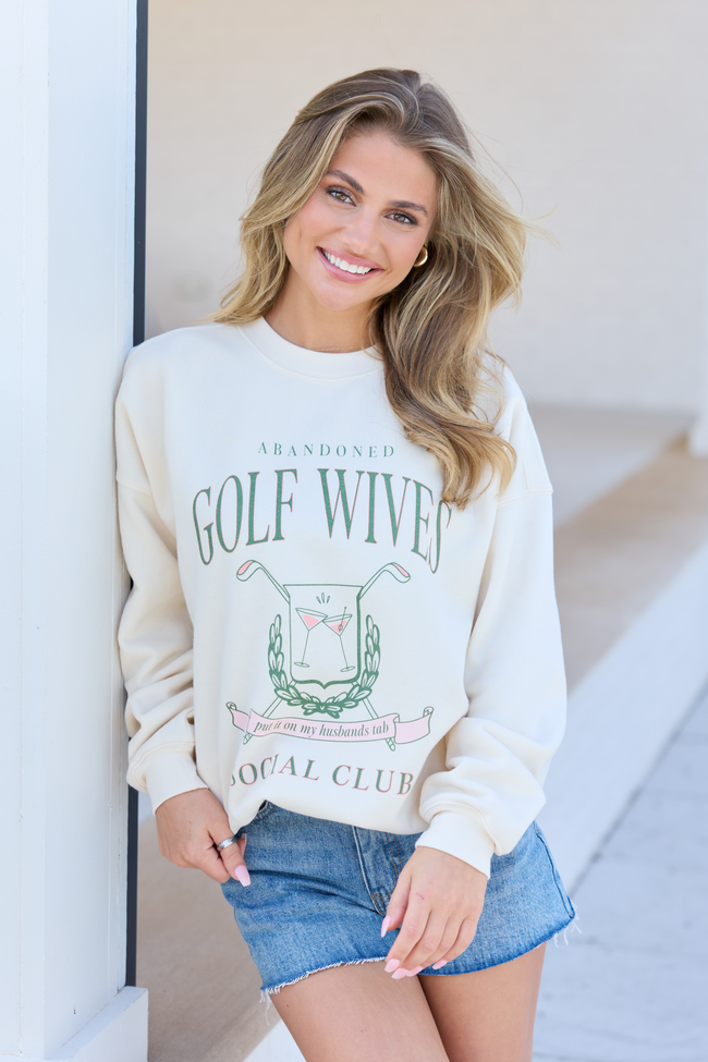 Golf Wives Cream Graphic Sweatshirt