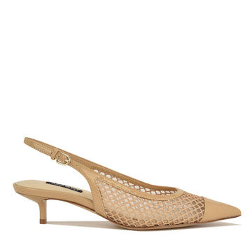 Eraya Mesh Kitten Heel Slingback Pumps