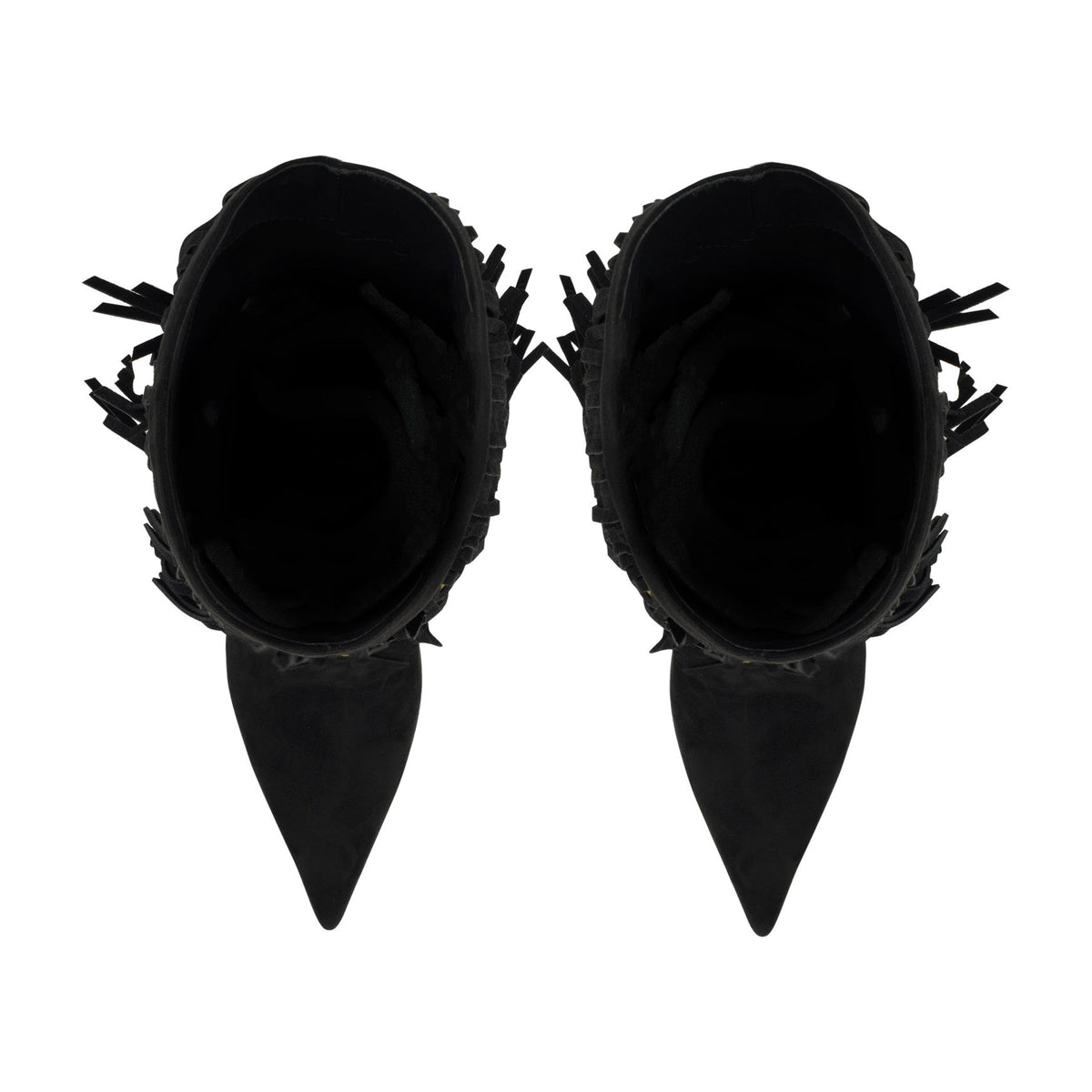 Genviv Leather Fringe Boots