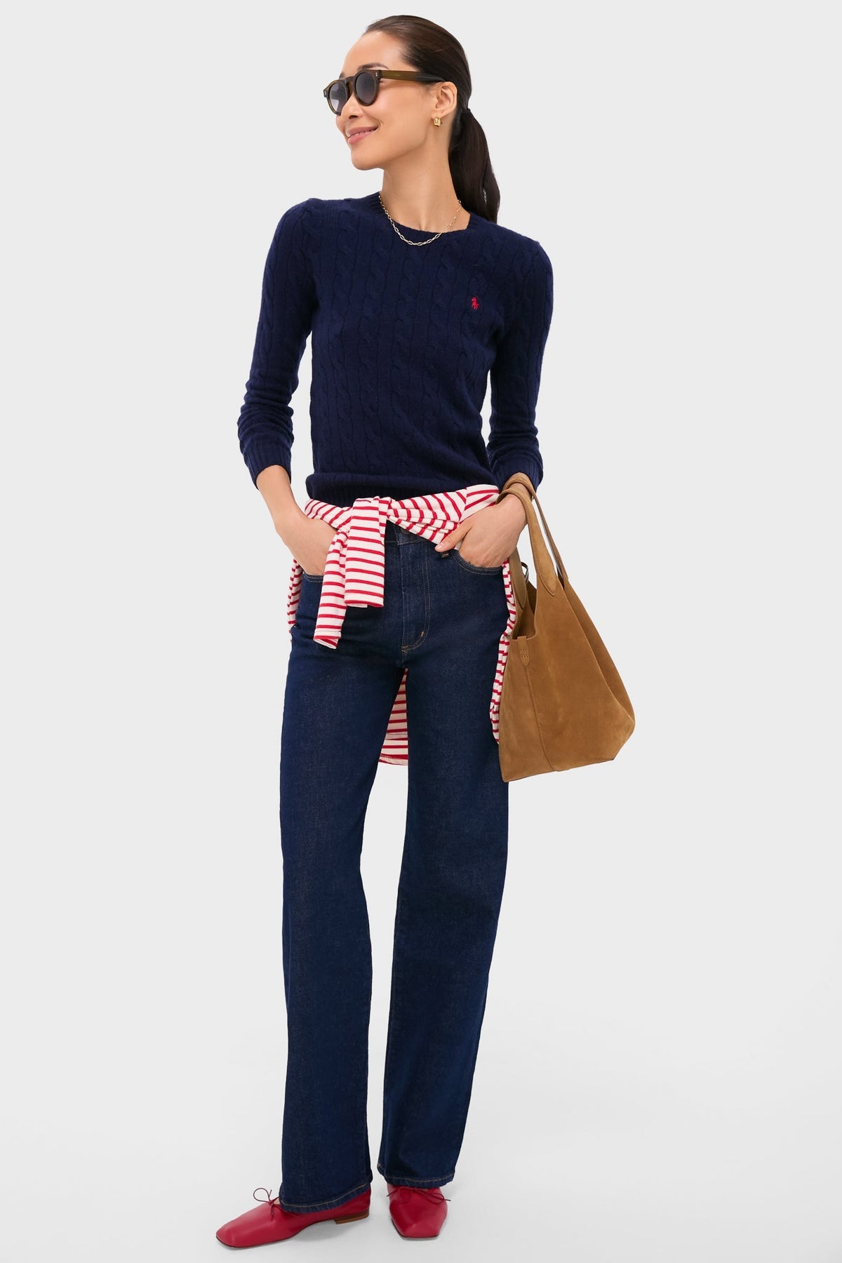 Navy Juliana Longsleeve Pullover