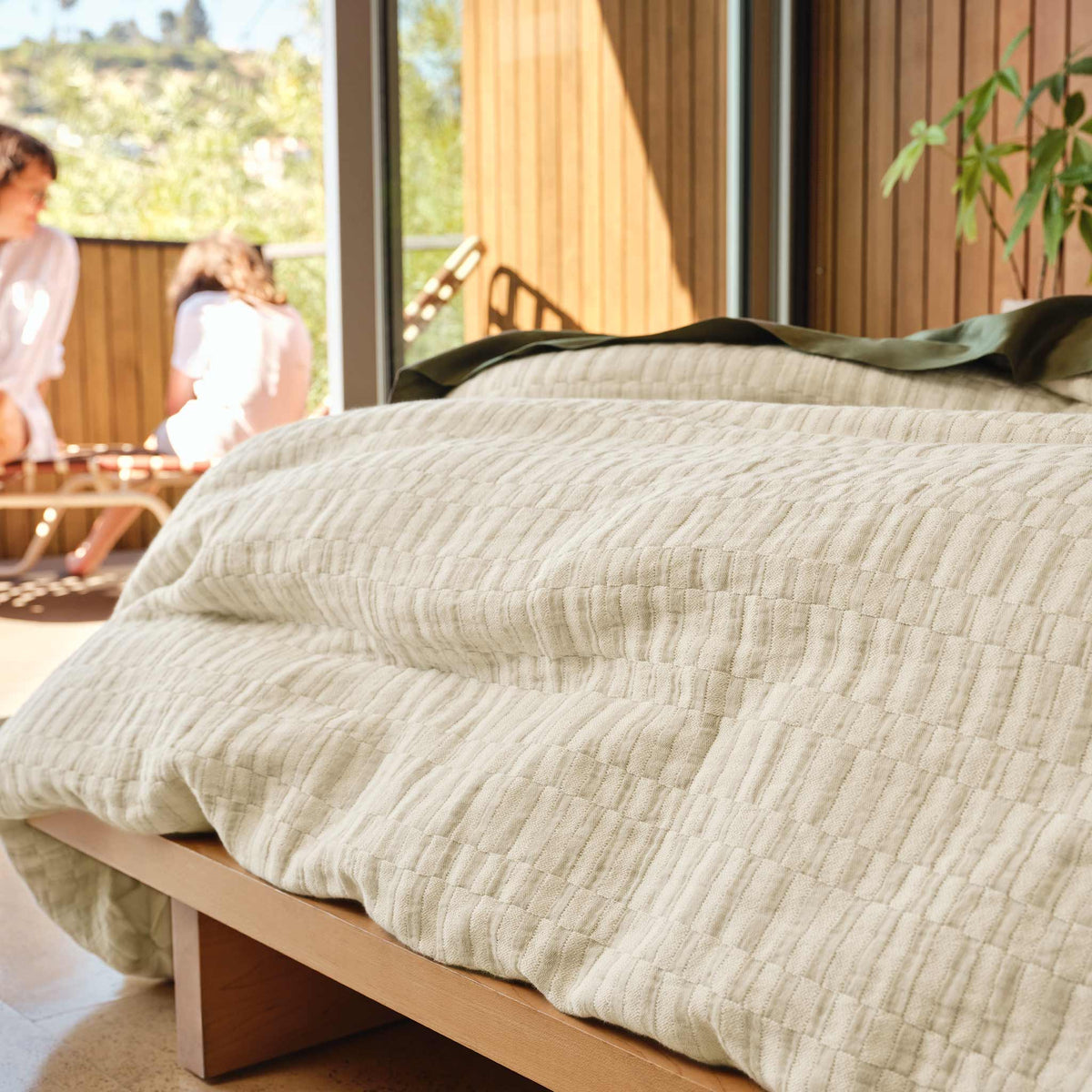 Woven Checkerboard Duvet Cover