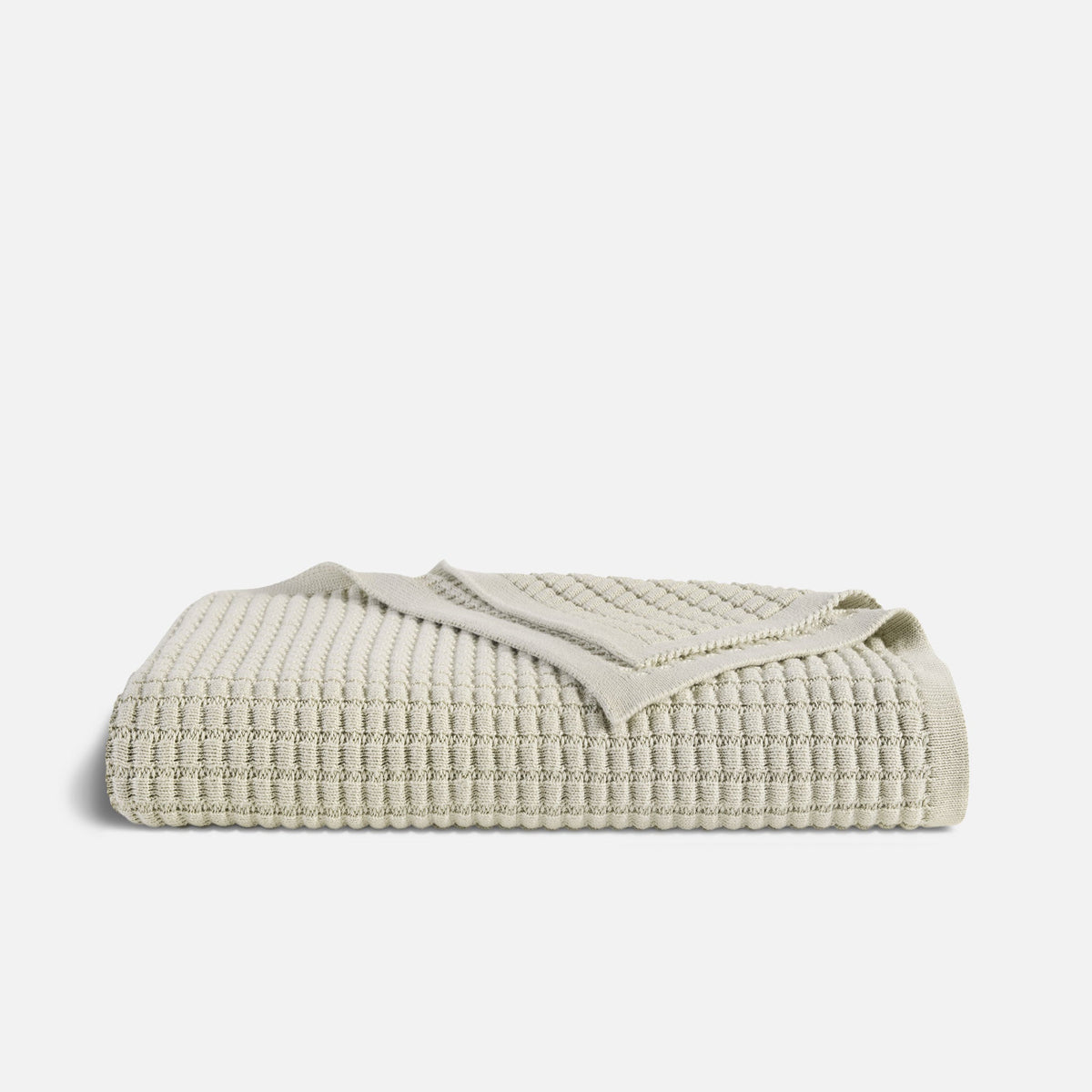 Grid Knit Cotton Throw Blanket - Last Call