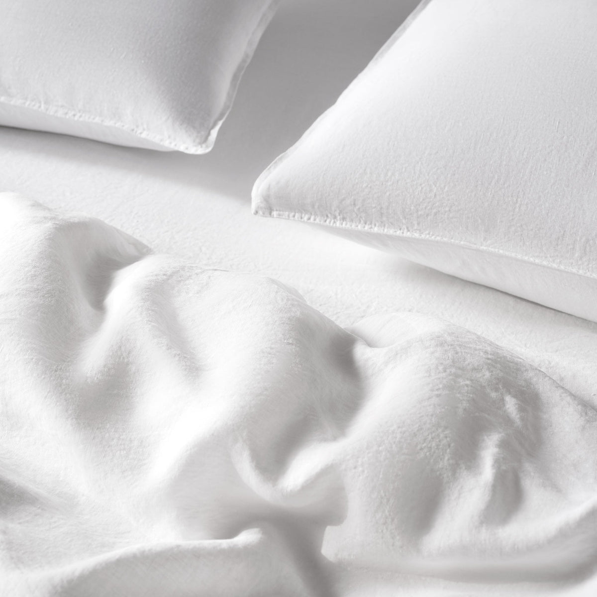 Set of 2 Washed European Linen Core Sheet Set Bundle