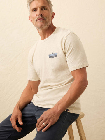Nazare Sunwashed Tee - Island Dune Heather