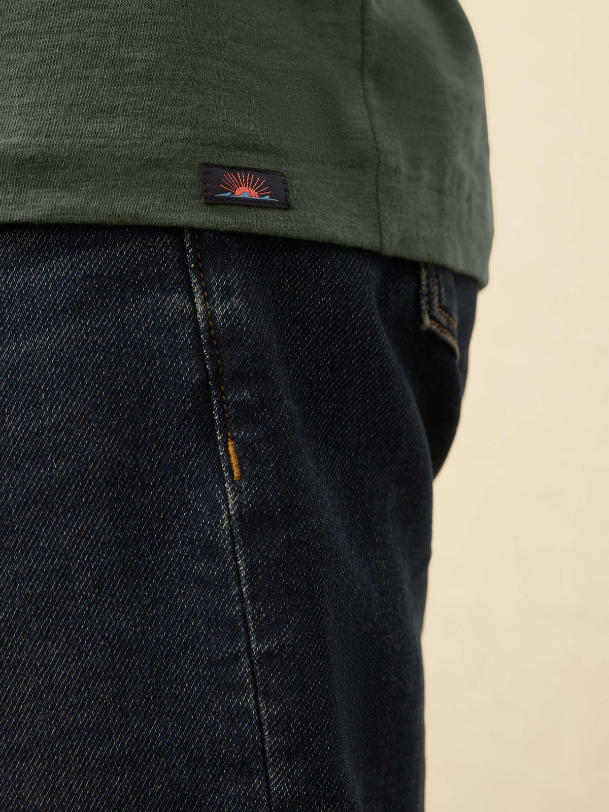 Sunwashed Regenerative Pocket Tee - Fall Evergreen