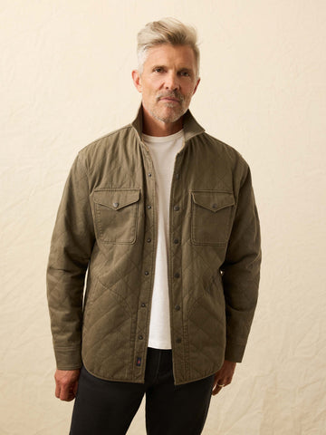 Doug Good Feather Reversible Bondi Jacket - Prairie Olive