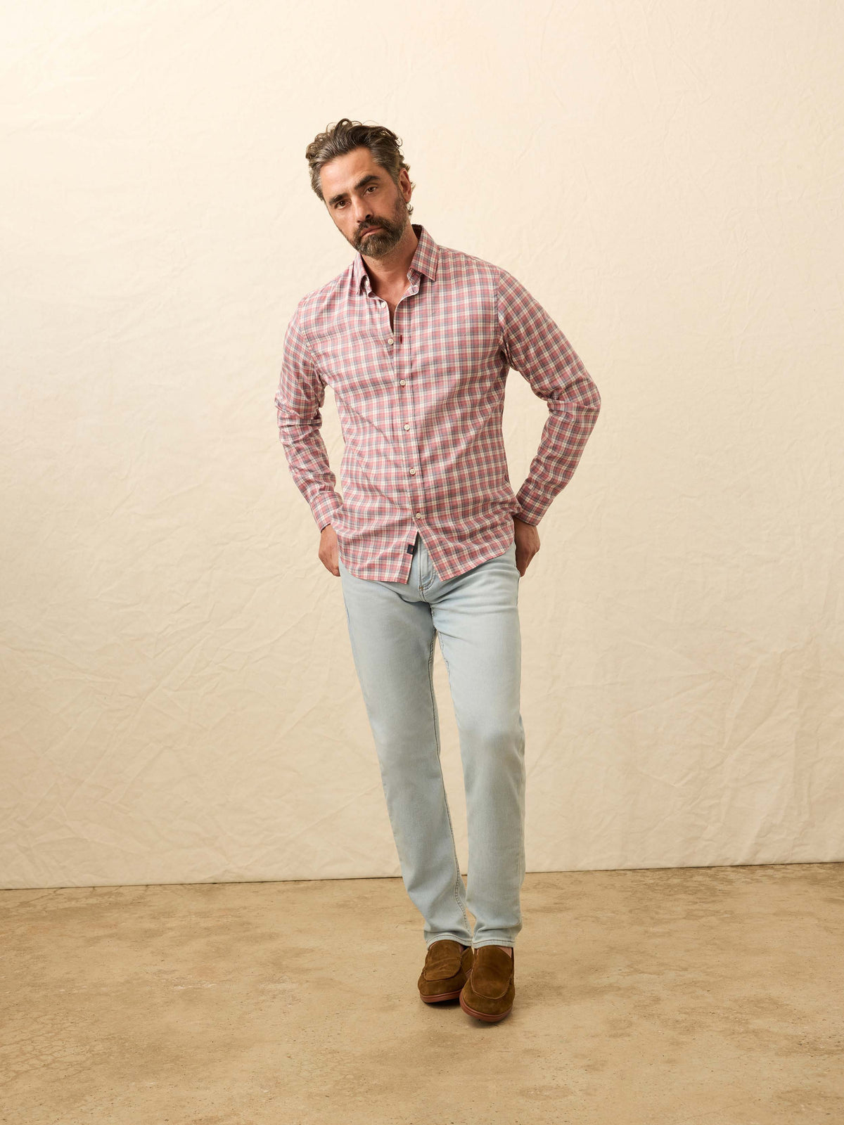 The Movement Shirt - Red Charcoal Plaid