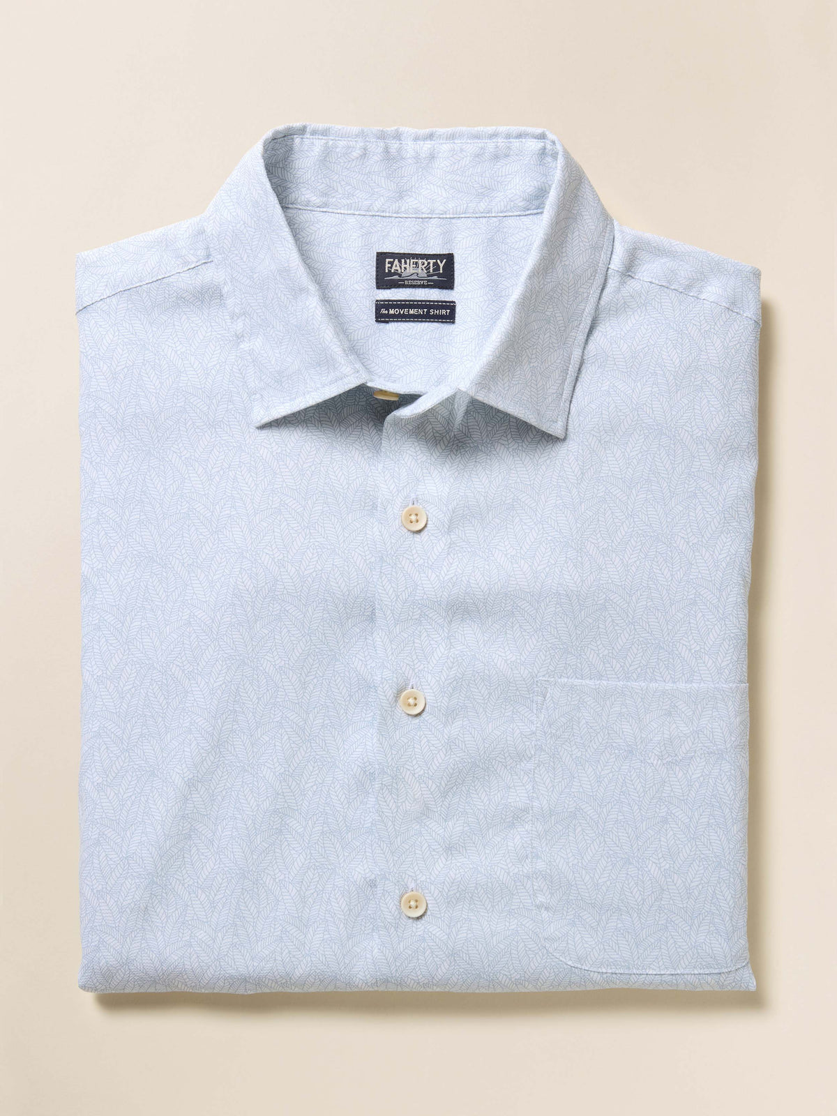 Short-Sleeve Movement Monterey Shirt - Ivory Sky Rainforest