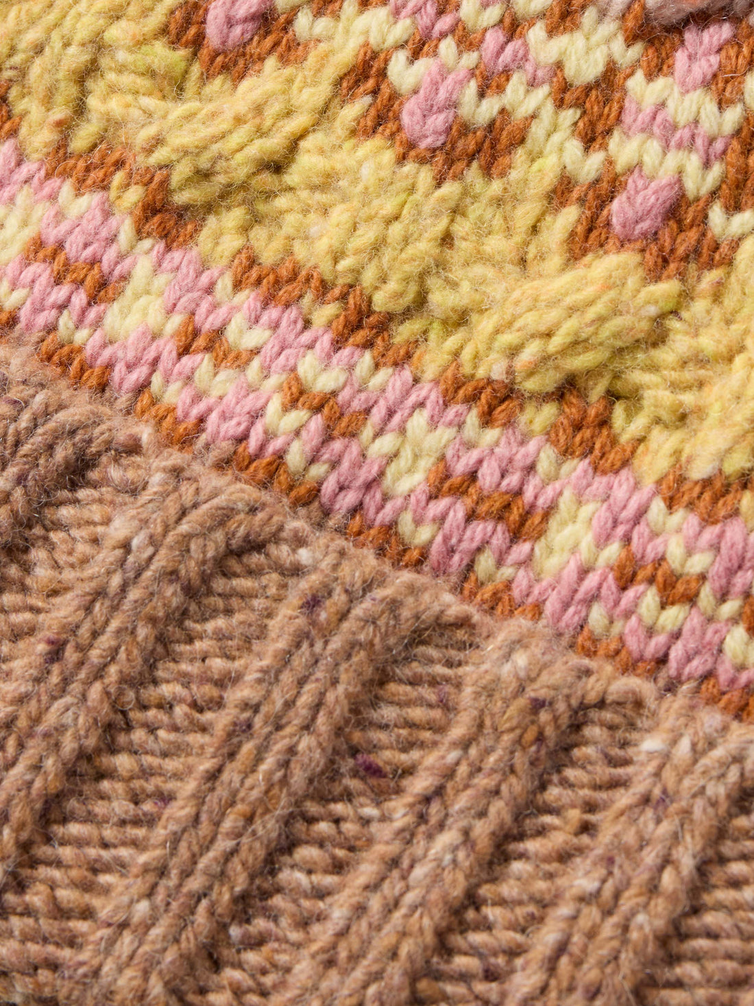 Highland Fairisle Pom Beanie - Haze