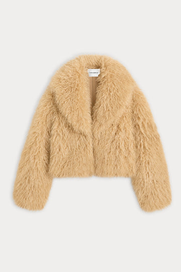 THE FAUX FUR COAT | SAND