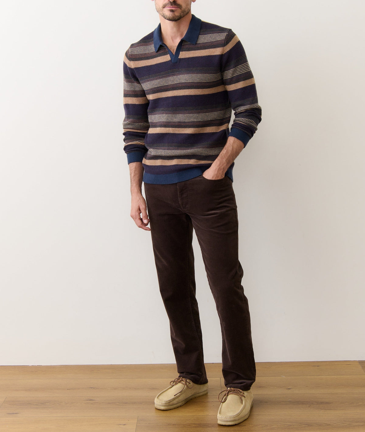 Liam Long Sleeve Sweater Polo