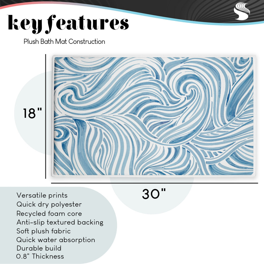Paul Brent | Coral & White Shells Plush Bath Mat