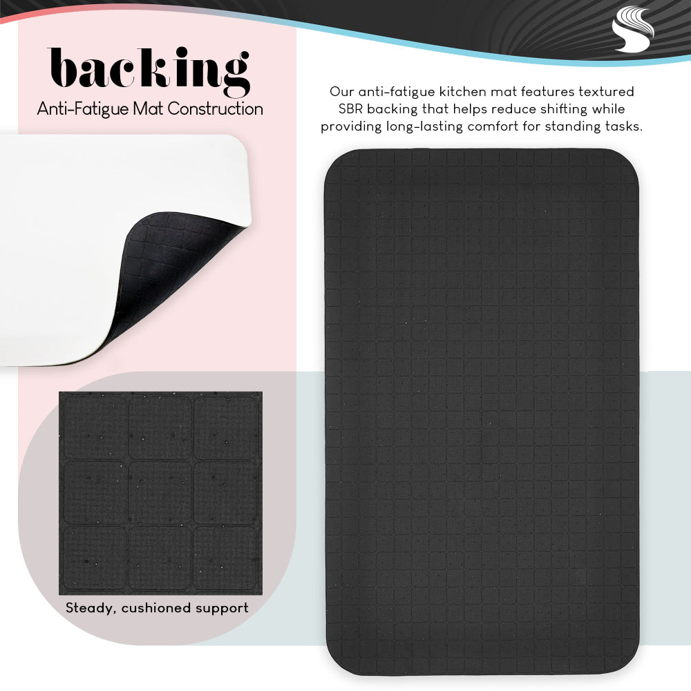 Lettered and Lined | White Roses in Country Jars Anti-Fatigue Mat