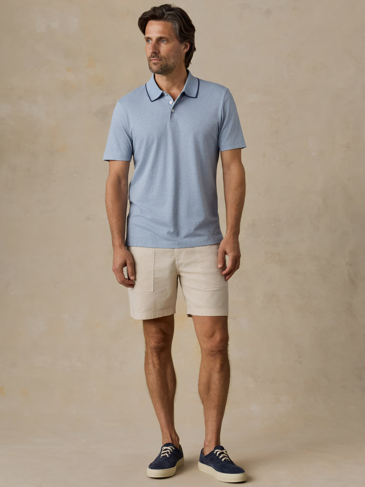 Short-Sleeve Movement Pique Polo - Inland Creek Melange