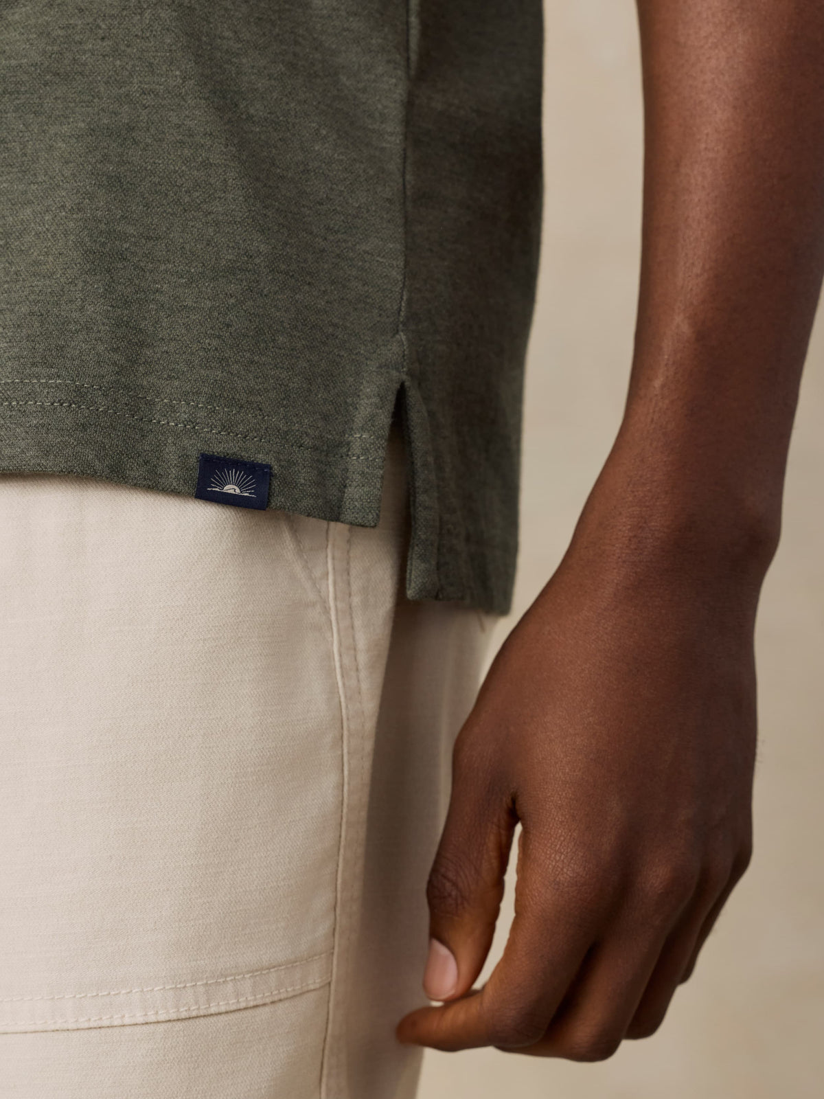 Short-Sleeve Movement Pique Polo - Tropics Olive Melange