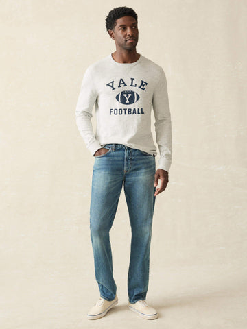 Yale Sunwashed Organic Crew - Light Grey Heather