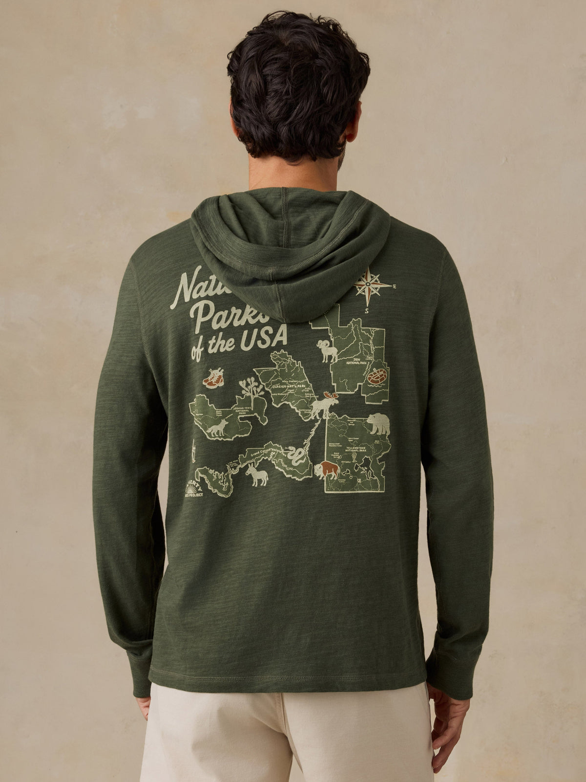 Faherty x Parks Project National Parks Sunwashed Organic Hoodie - Forest Grove