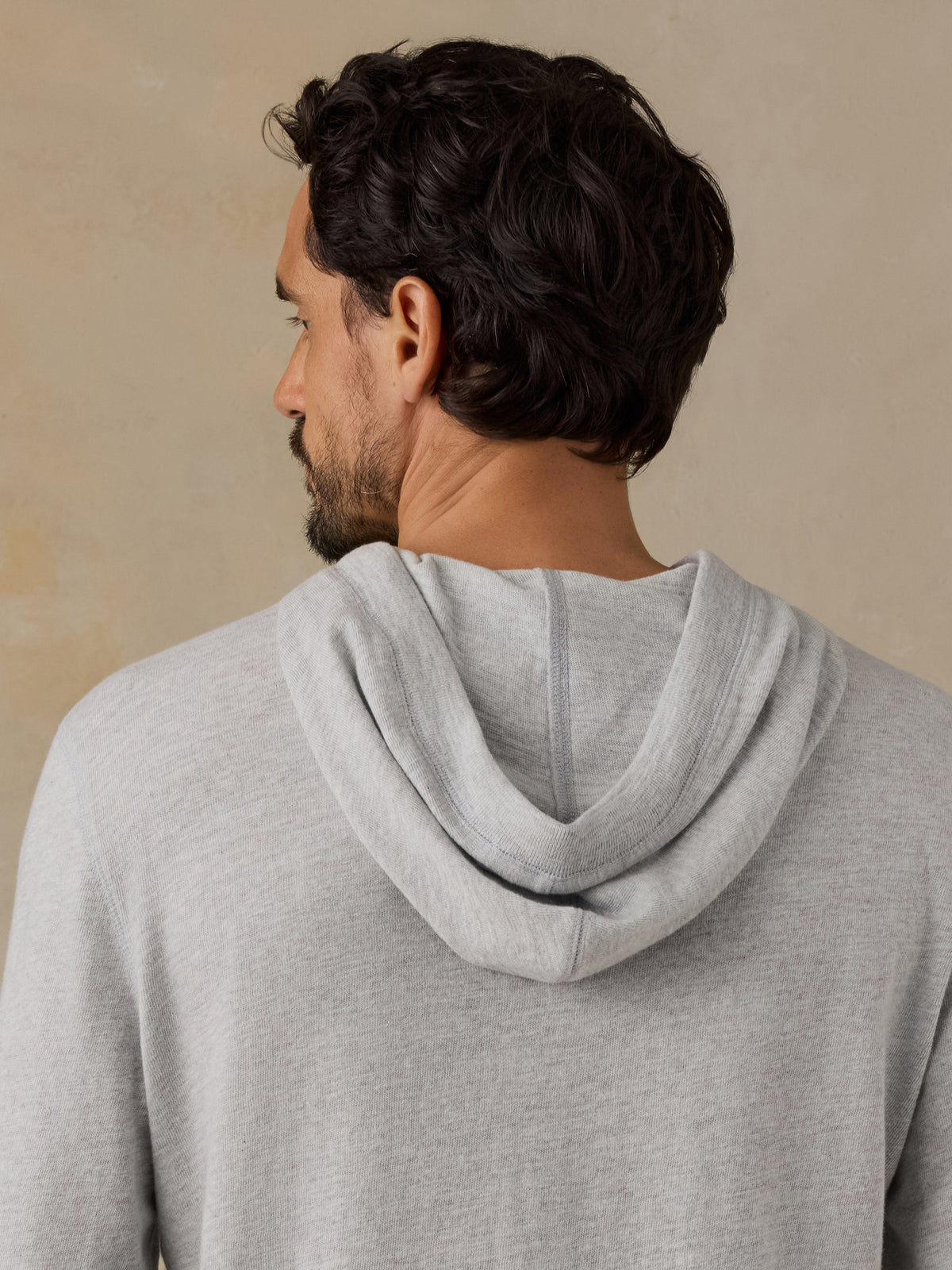 Faherty x Parks Project Great Lakes Sunwashed Organic Hoodie - Light Grey Heather