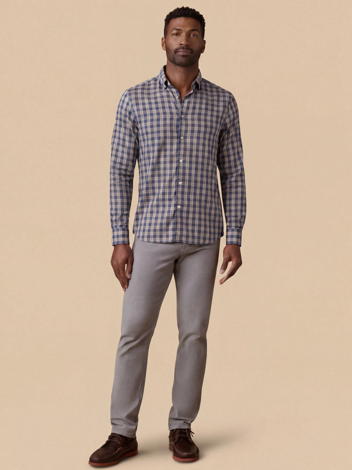 Movement Monterey Shirt - Navy Seas Plaid