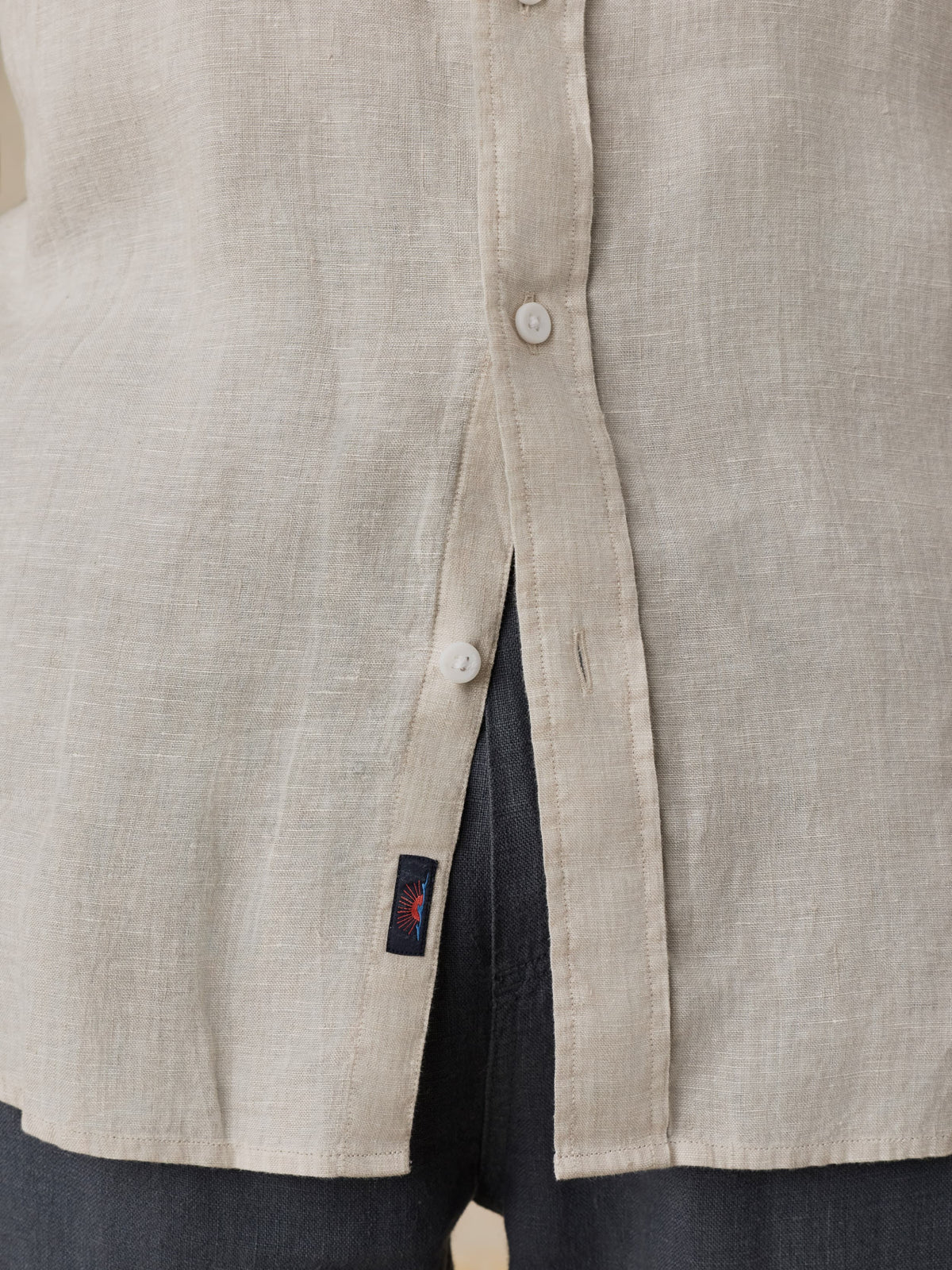 Sunwashed Linen Shirt - Castle Stone