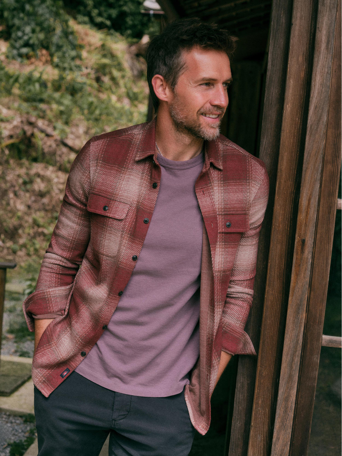 Legend Sweater Shirt - Cedar Ombre Plaid