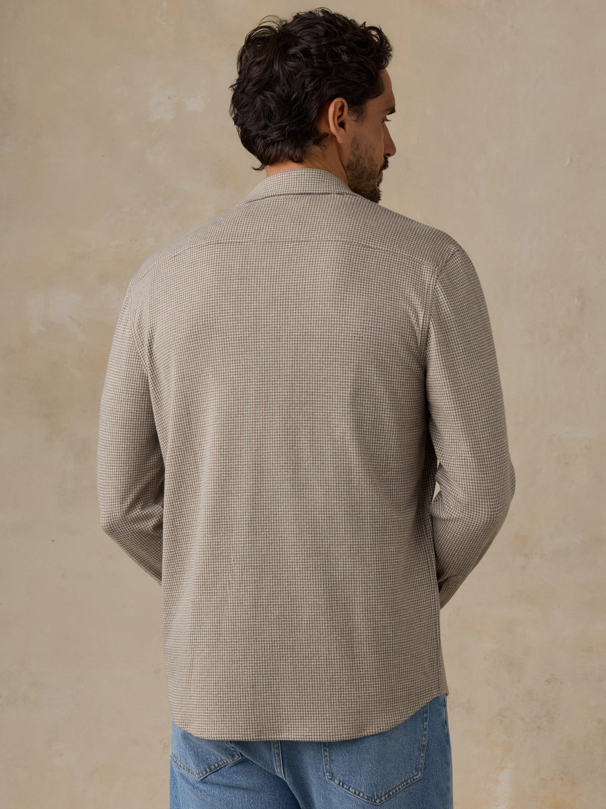 Legend Sweater Shirt - Taupe Brown Pincheck