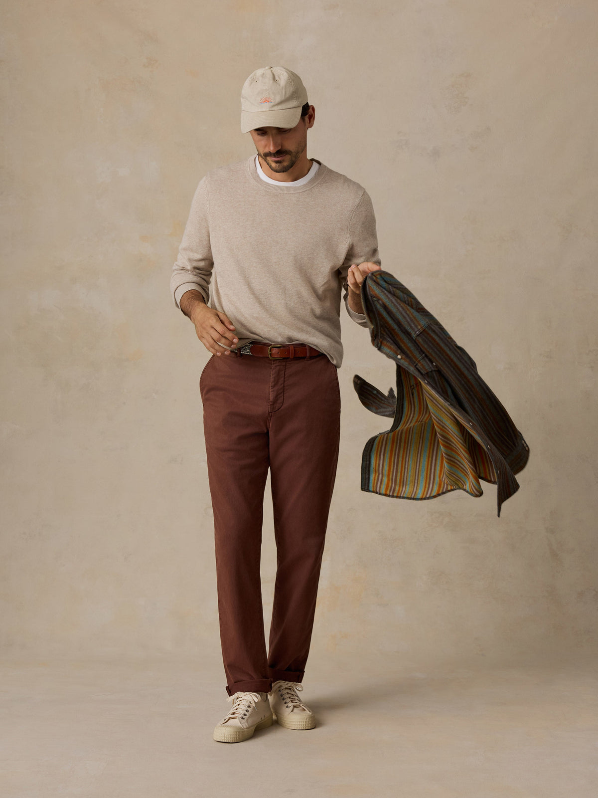 Long-Sleeve Sweater Tee - Faded Sand Melange