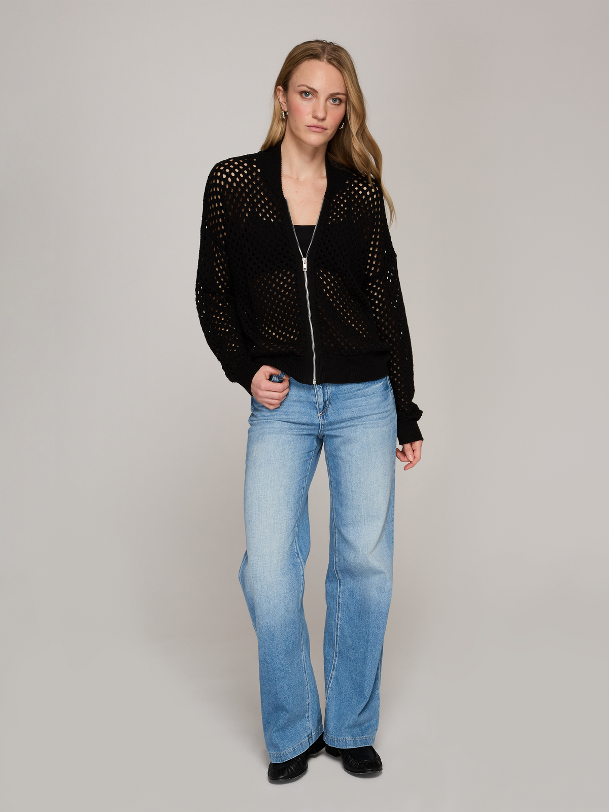 Mesh Bomber in Black