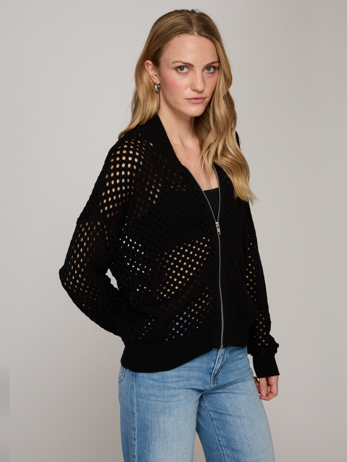 Mesh Bomber in Black