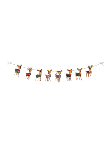 Nostalgic Christmas Deer Garland