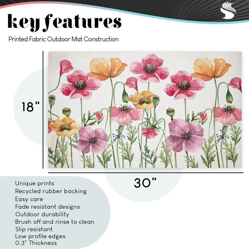Arlington Prints | Abstract Pastel Christmas Trees Non-Woven Door Mat