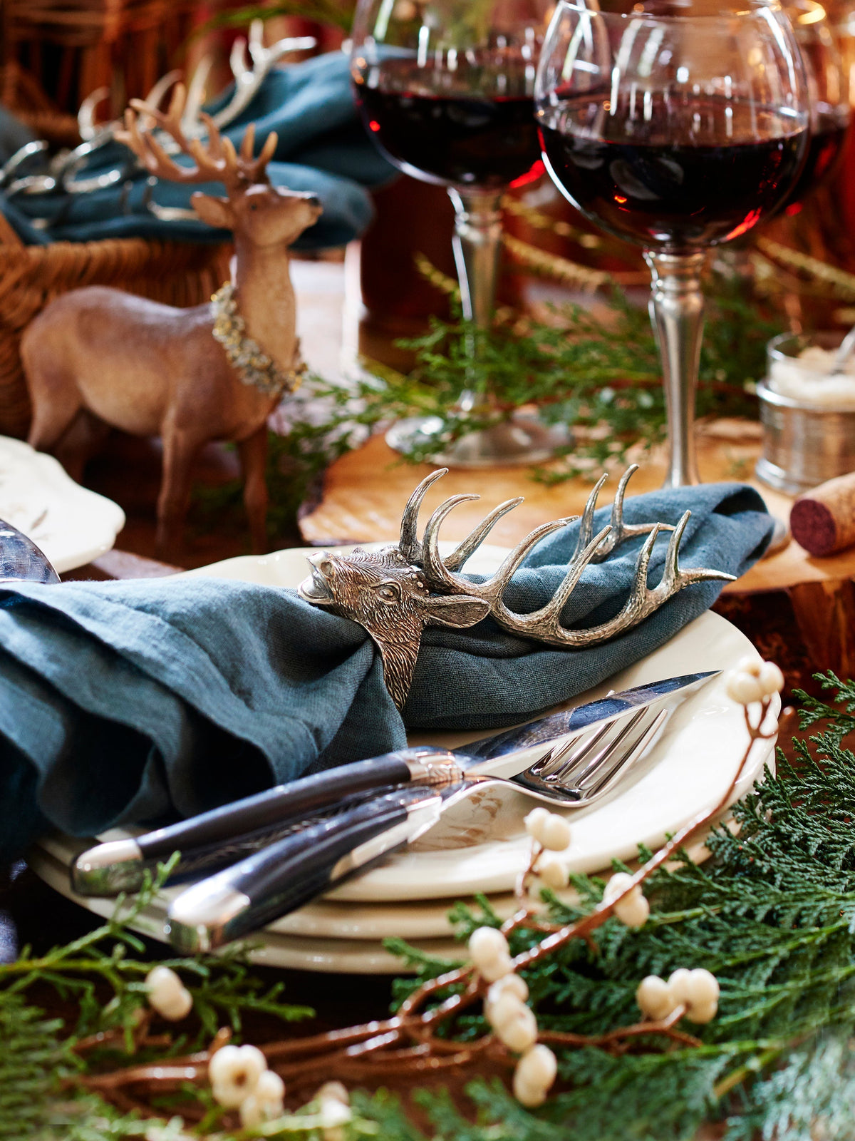Pewter Elk Napkin Rings