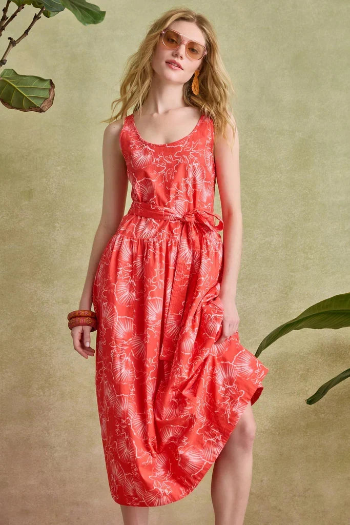 POPLIN MAXI YOKE DRESS