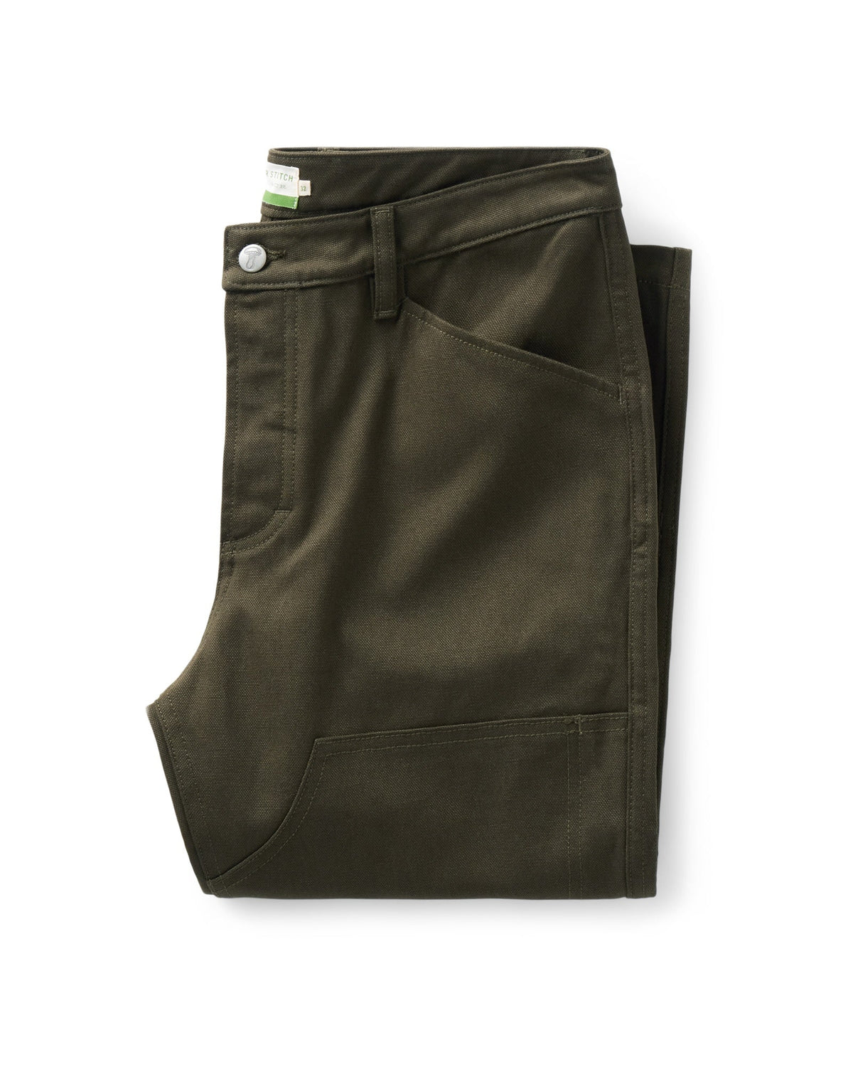The Good Acre Chore Pant in Olive Canvas